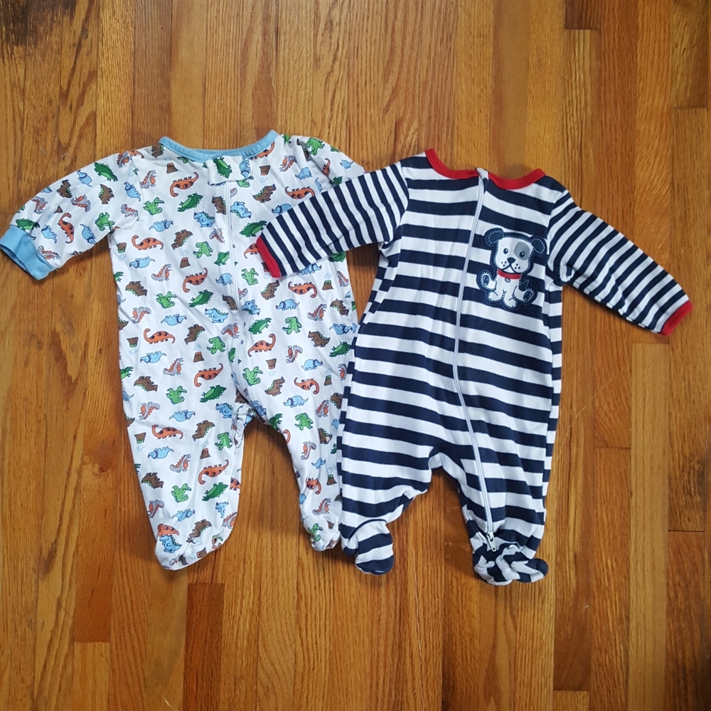 Set of 2 Onsie / Sleepers 0-3 month